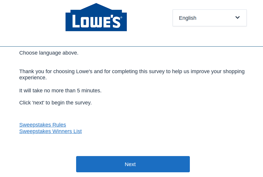 www.Lowes.com/Survey